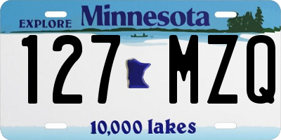 MN license plate 127MZQ