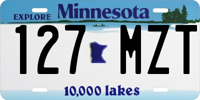 MN license plate 127MZT