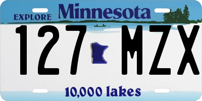 MN license plate 127MZX