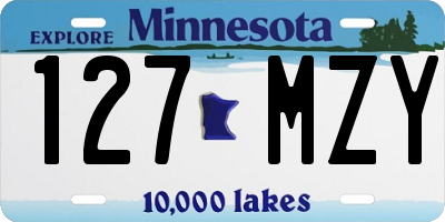 MN license plate 127MZY