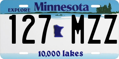 MN license plate 127MZZ