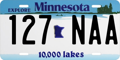 MN license plate 127NAA