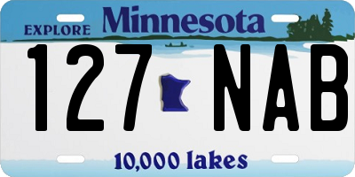 MN license plate 127NAB