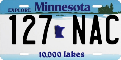 MN license plate 127NAC
