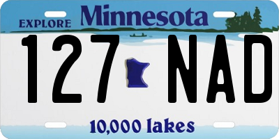 MN license plate 127NAD