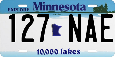 MN license plate 127NAE