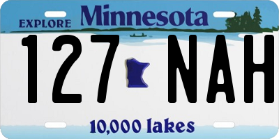 MN license plate 127NAH