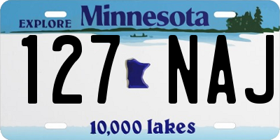 MN license plate 127NAJ