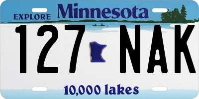 MN license plate 127NAK