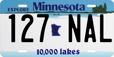 MN license plate 127NAL