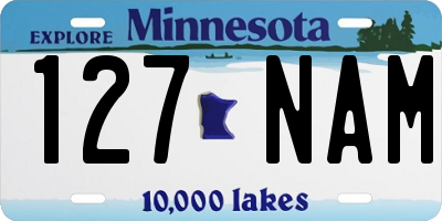 MN license plate 127NAM