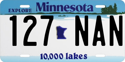 MN license plate 127NAN