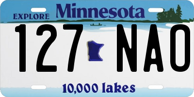 MN license plate 127NAO