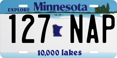 MN license plate 127NAP