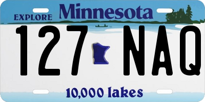 MN license plate 127NAQ