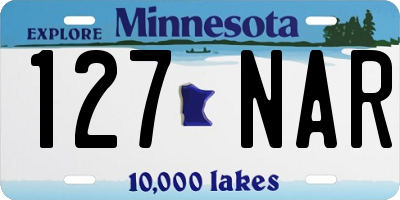 MN license plate 127NAR