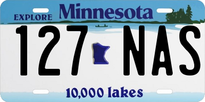 MN license plate 127NAS