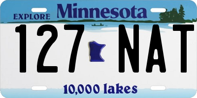 MN license plate 127NAT