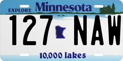 MN license plate 127NAW