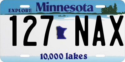 MN license plate 127NAX
