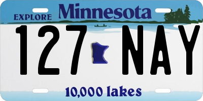 MN license plate 127NAY
