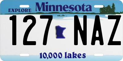 MN license plate 127NAZ