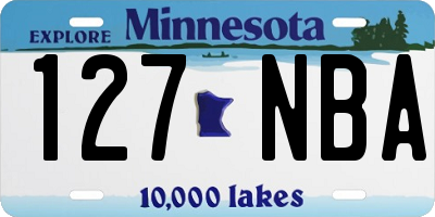 MN license plate 127NBA