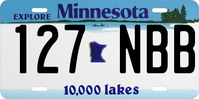 MN license plate 127NBB