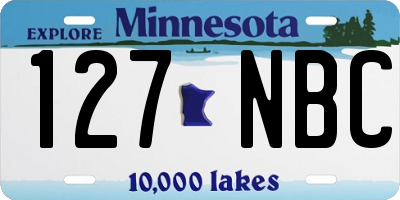MN license plate 127NBC