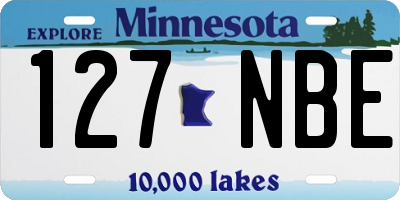 MN license plate 127NBE