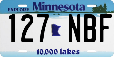 MN license plate 127NBF