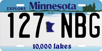 MN license plate 127NBG