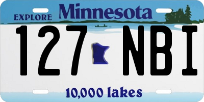 MN license plate 127NBI