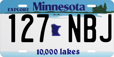 MN license plate 127NBJ