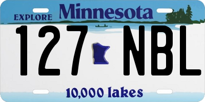 MN license plate 127NBL