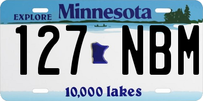 MN license plate 127NBM