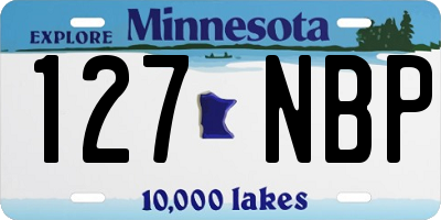 MN license plate 127NBP