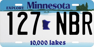 MN license plate 127NBR