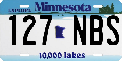MN license plate 127NBS