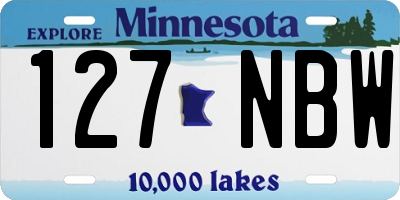 MN license plate 127NBW