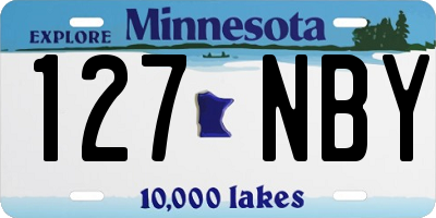 MN license plate 127NBY