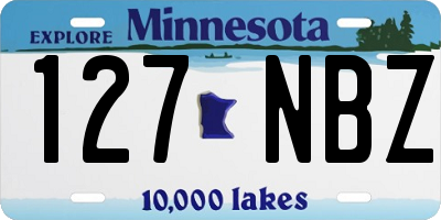 MN license plate 127NBZ