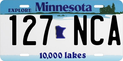 MN license plate 127NCA