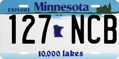 MN license plate 127NCB