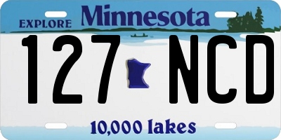 MN license plate 127NCD