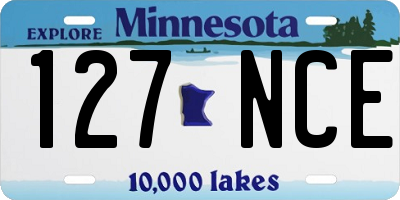 MN license plate 127NCE