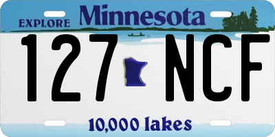 MN license plate 127NCF