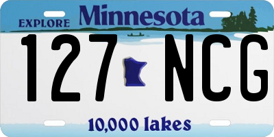 MN license plate 127NCG
