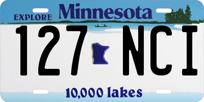 MN license plate 127NCI