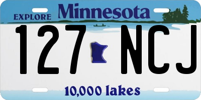 MN license plate 127NCJ